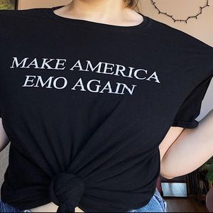 the maine warped tour 2018 make america emo again band t-shirt